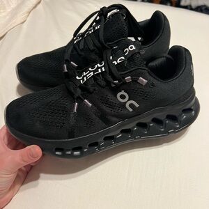 On Cloud Running Black Athletic Shoes